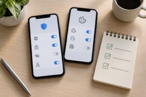 how to block trackers in a mobile browser