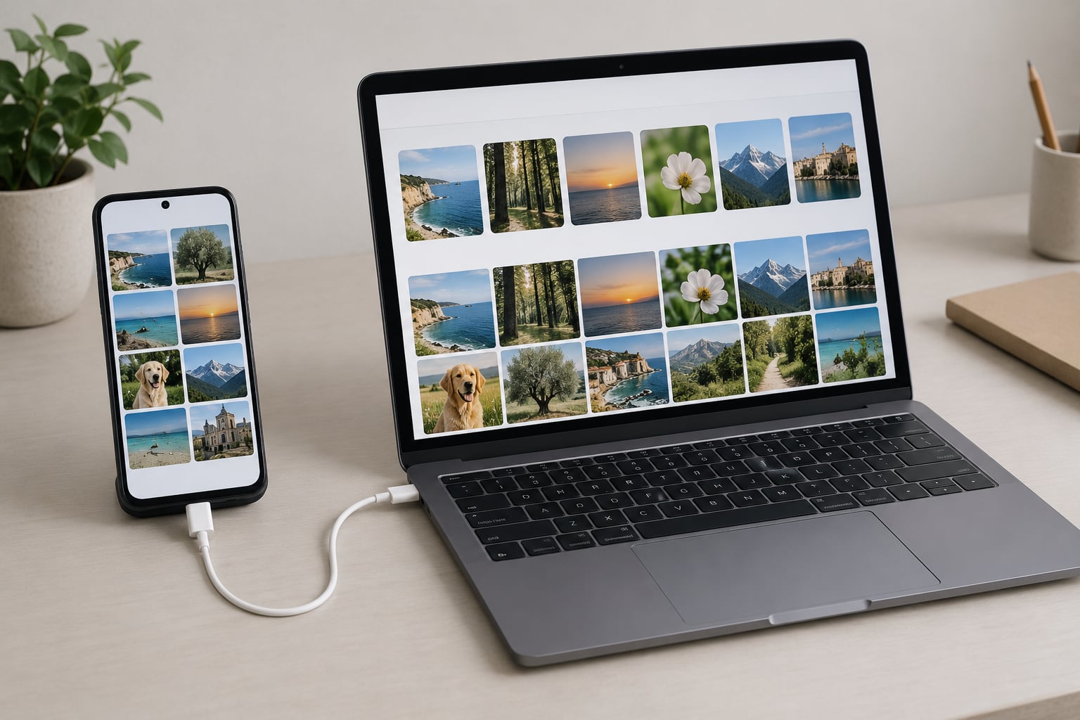 how to transfer photos from an old phone to a new one