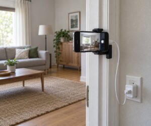 how to use an old phone as a security camera