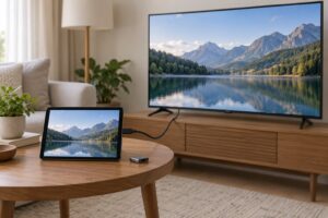 how to cast a tablet to a tv without wifi