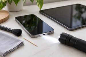how to clean a charging port safely
