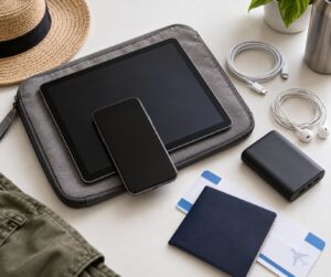 how to use a phone on a plane for offline entertainment