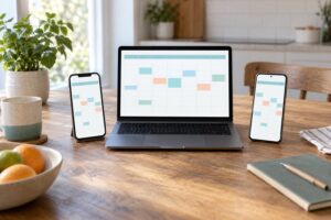 how to set up a family calendar on phones