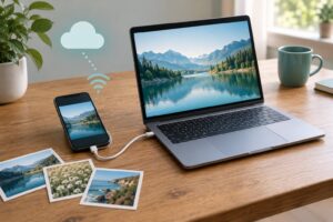 how to transfer photos from a phone to a pc