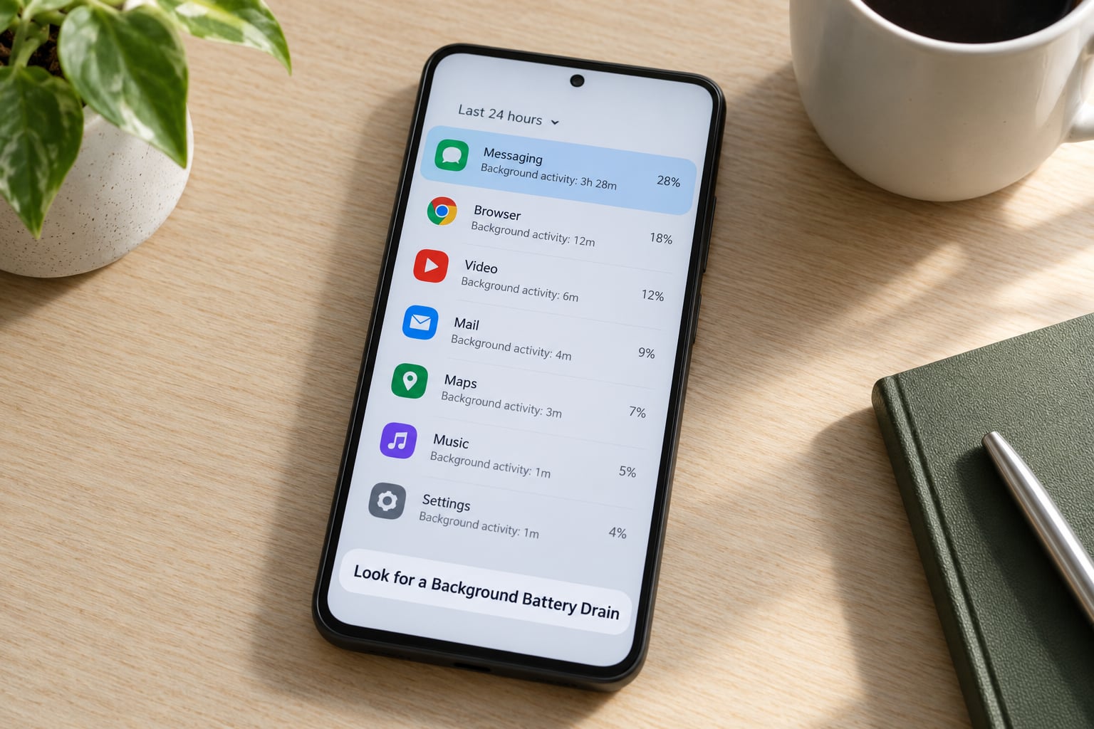 Look for a Background Battery Drain