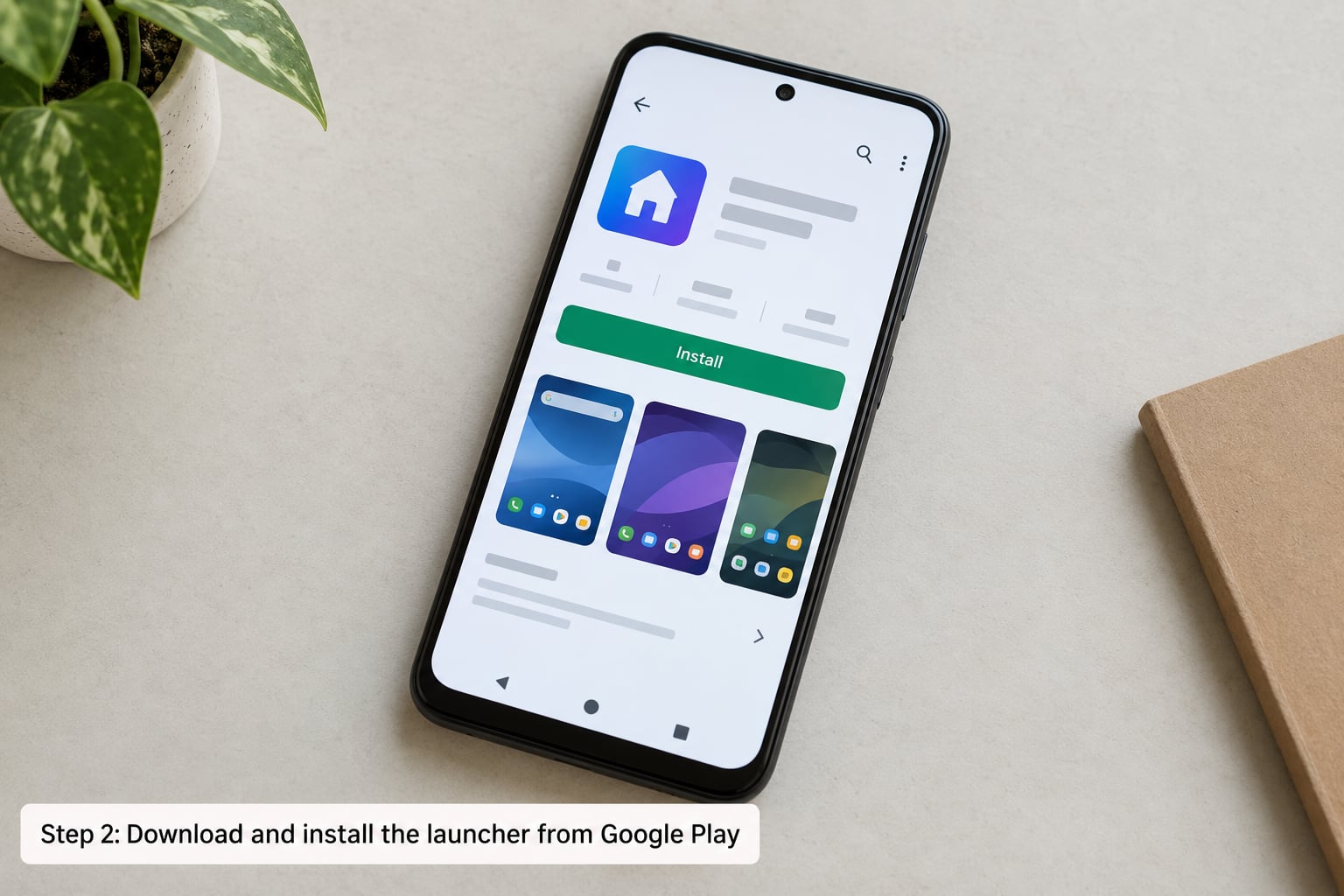 Step 2: Download and install the launcher from Google Play