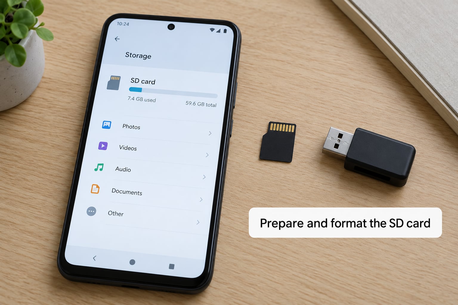 Prepare and format the SD card