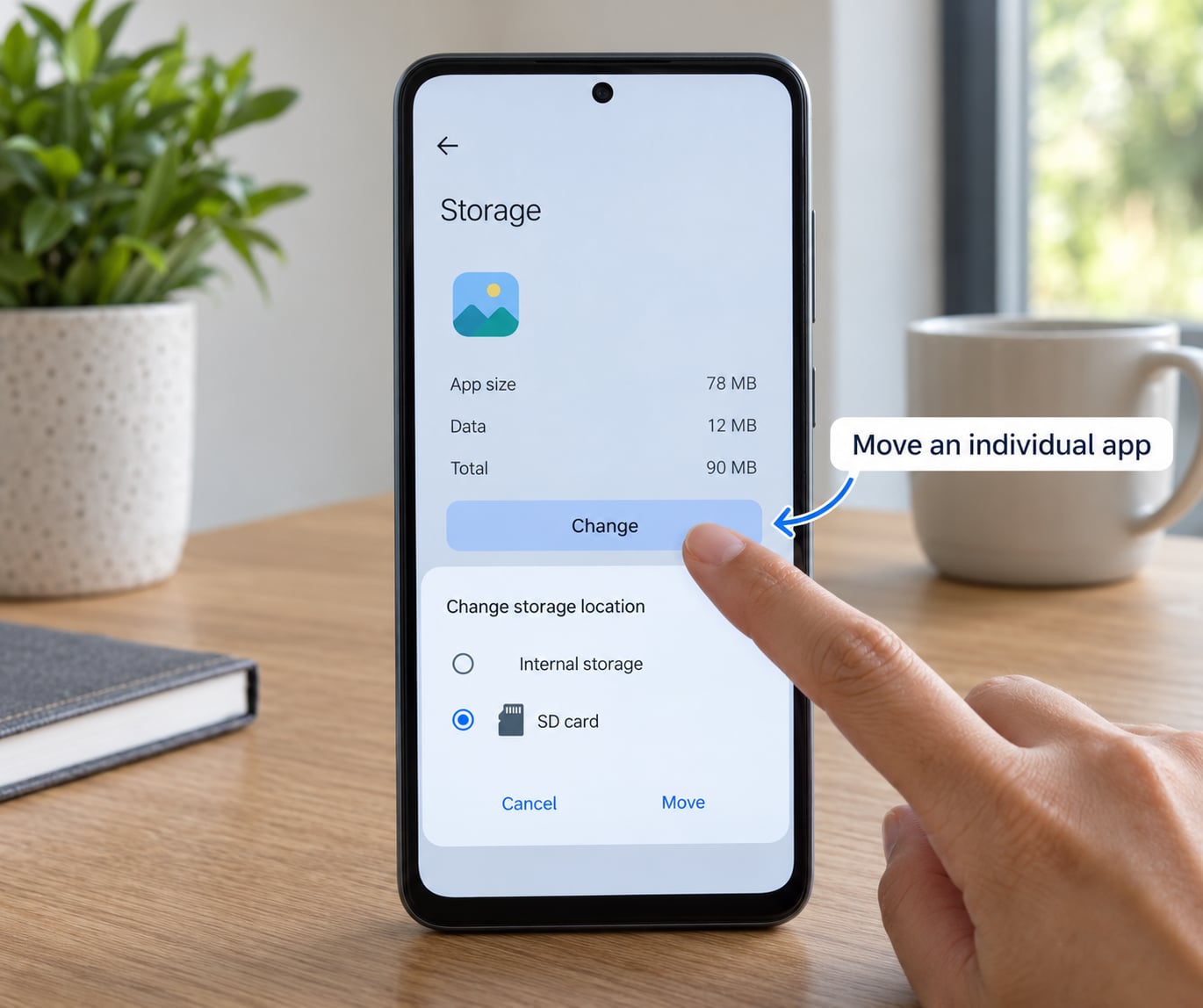 Move an individual app
