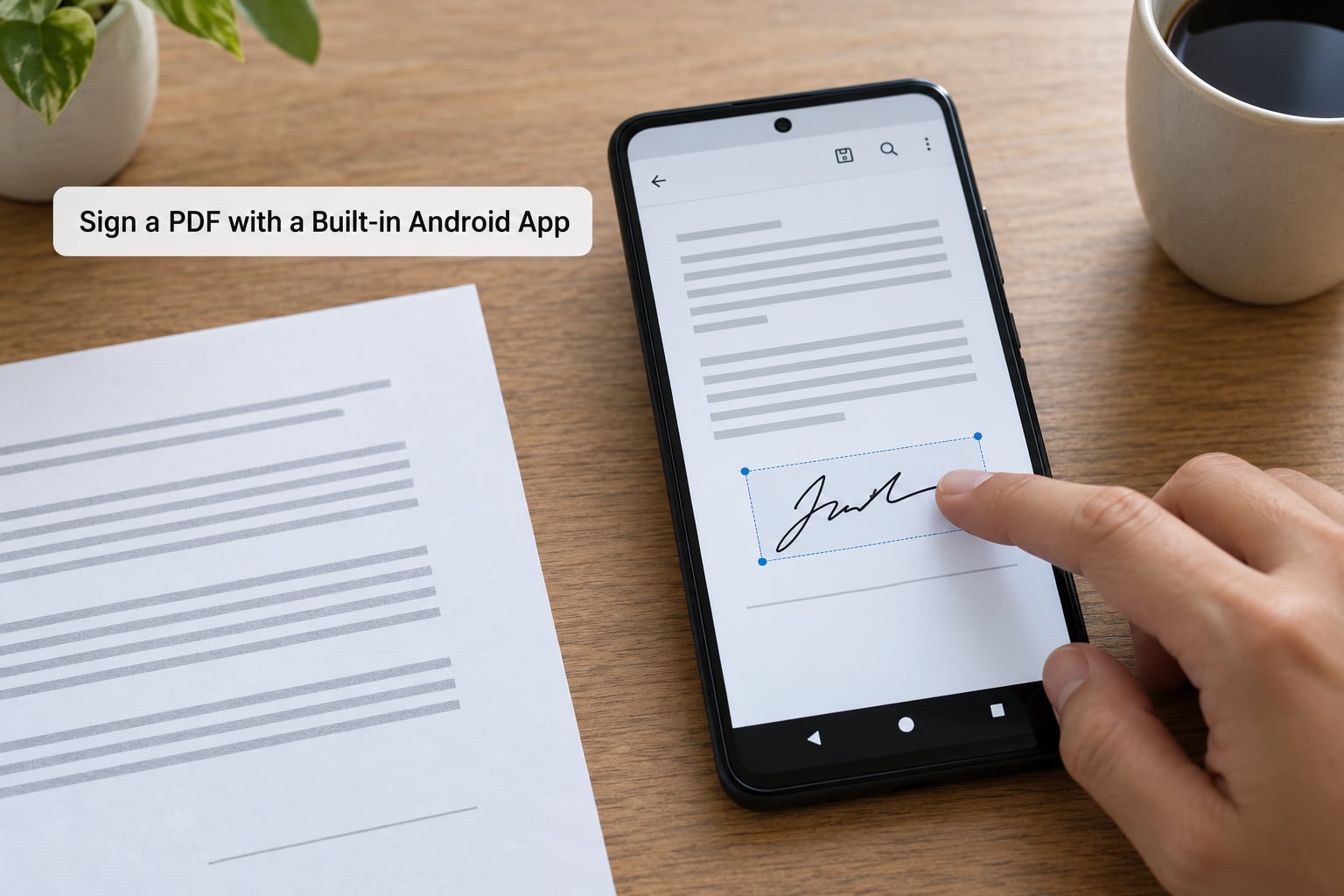 Sign a PDF with a Built-in Android App