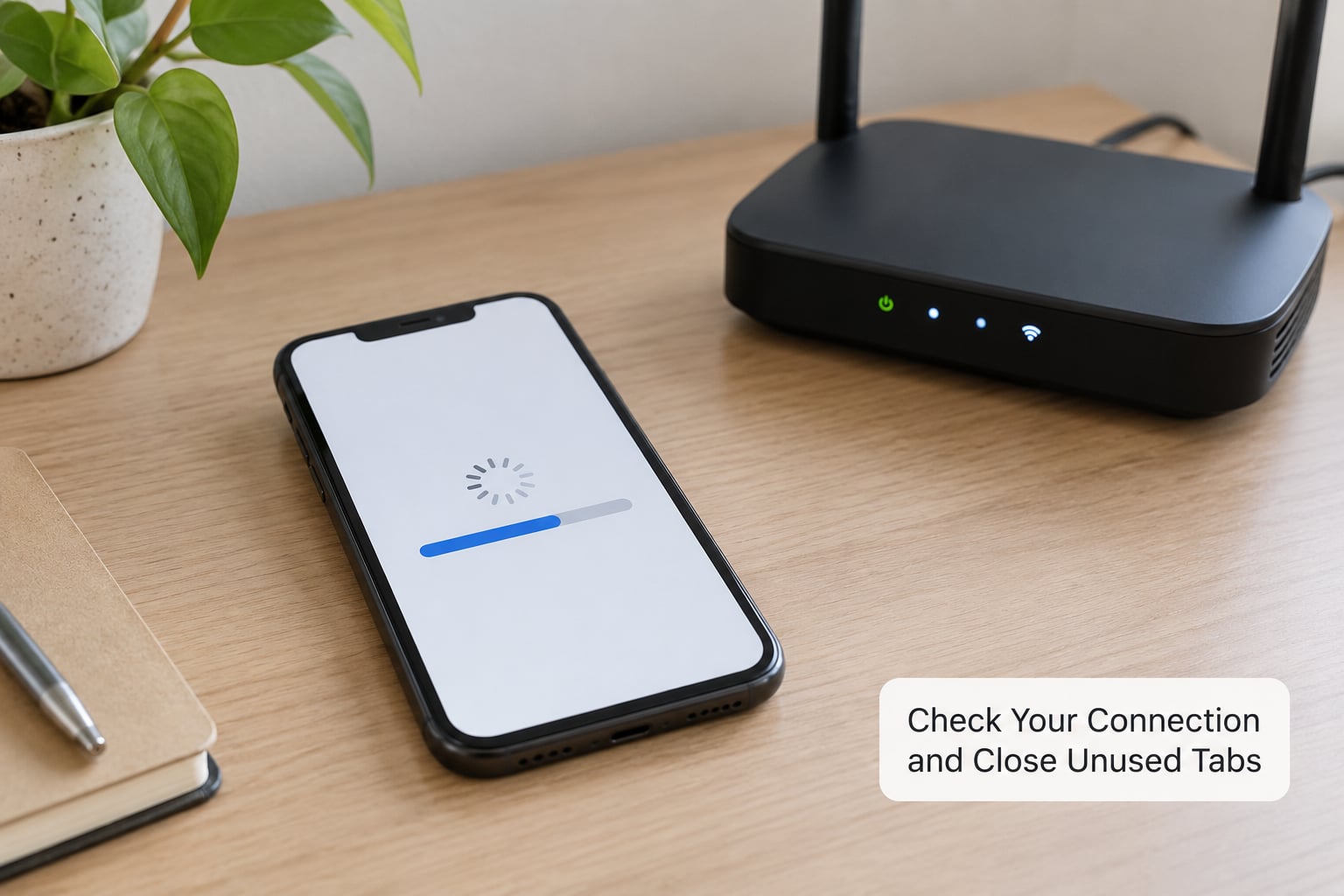 Check Your Connection and Close Unused Tabs