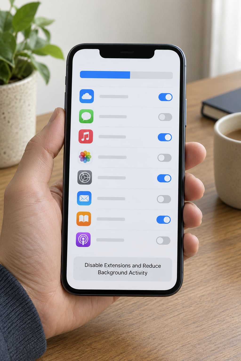 Disable Extensions and Reduce Background Activity