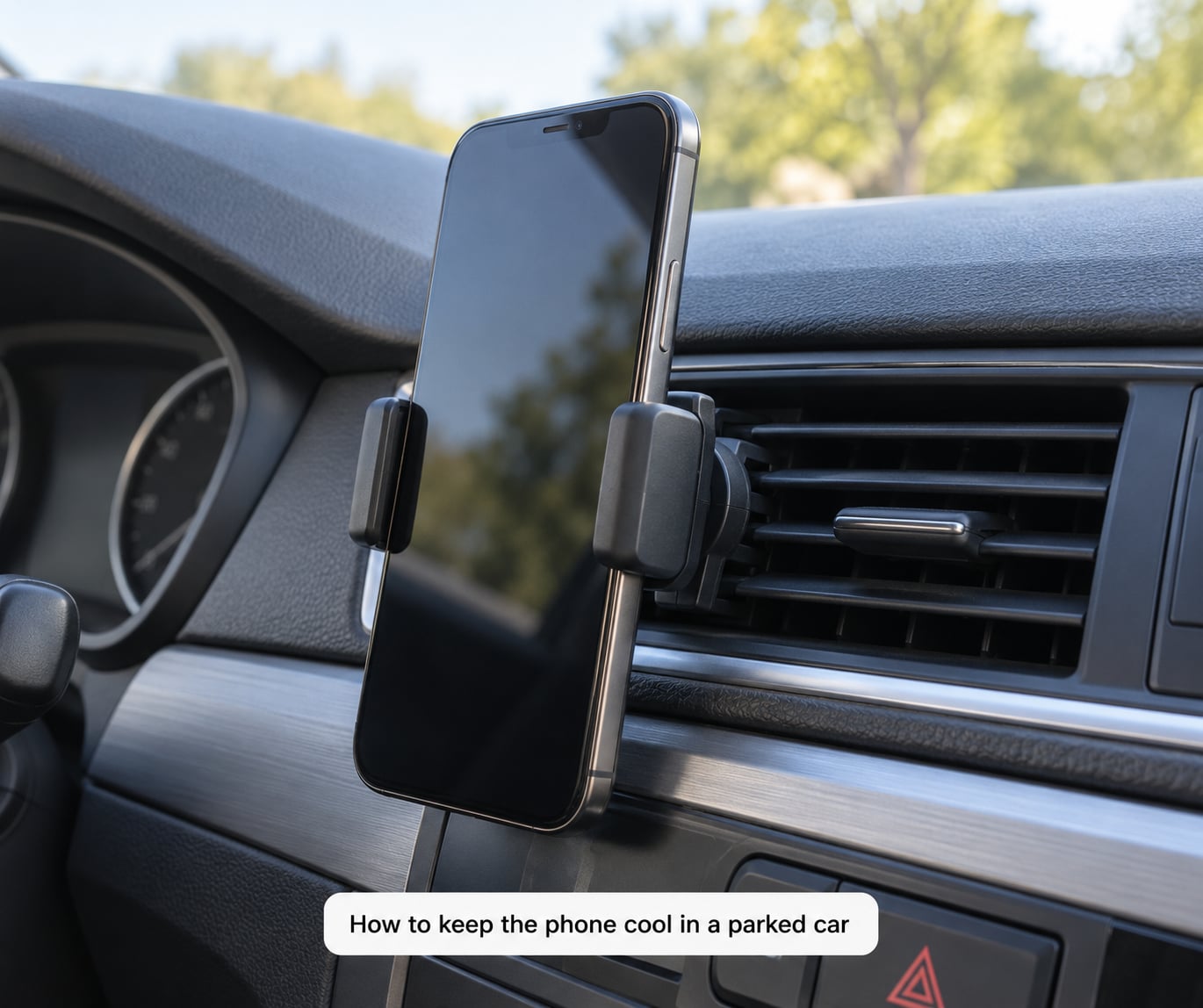 How to keep the phone cool in a parked car