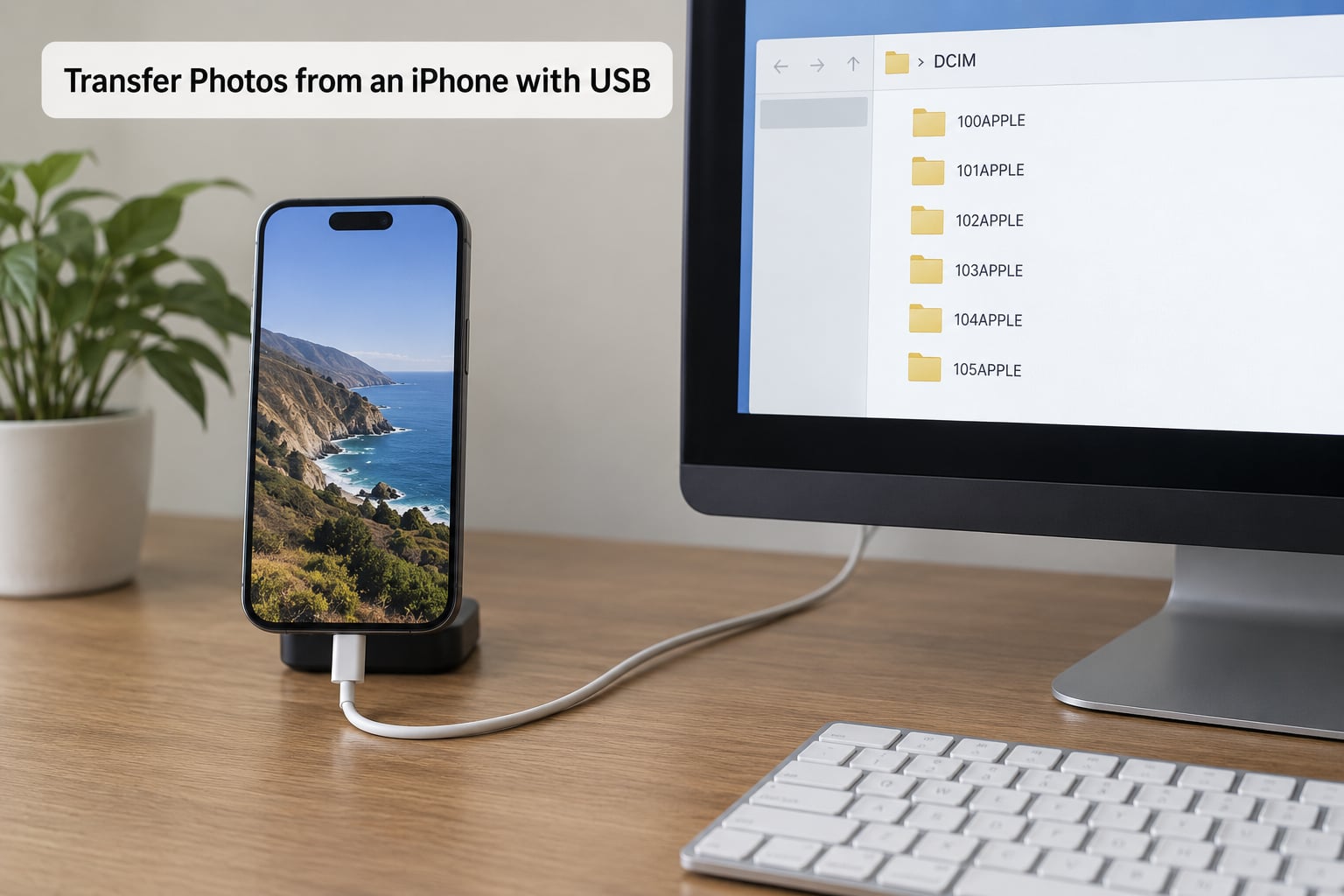 Transfer Photos from an iPhone with USB