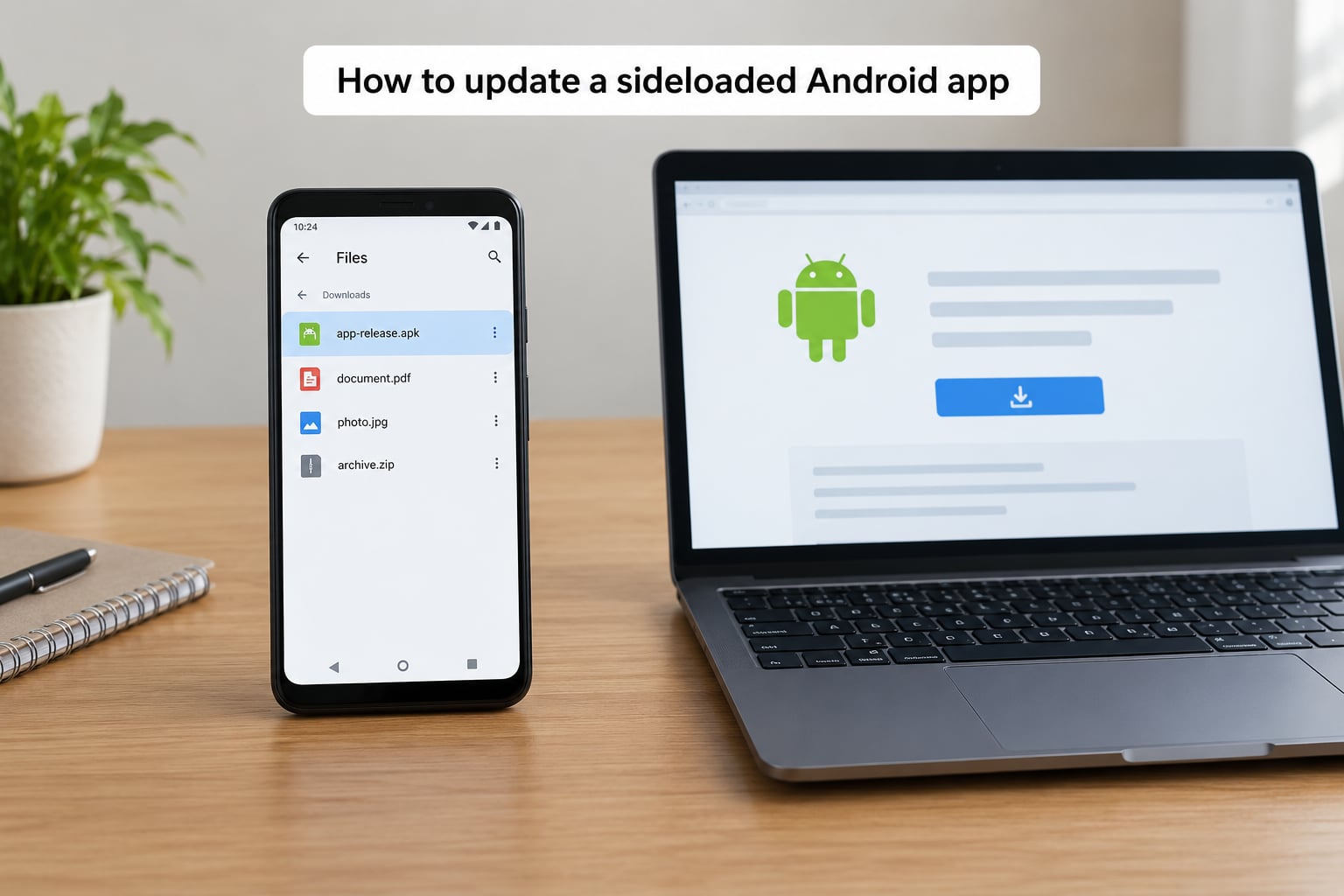 How to update a sideloaded Android app