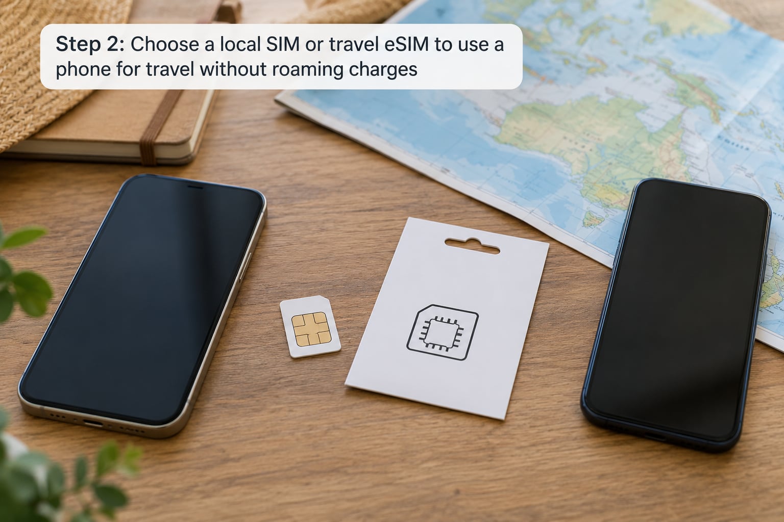 Step 2: Choose a local SIM or travel eSIM to use a phone for travel without roaming charges