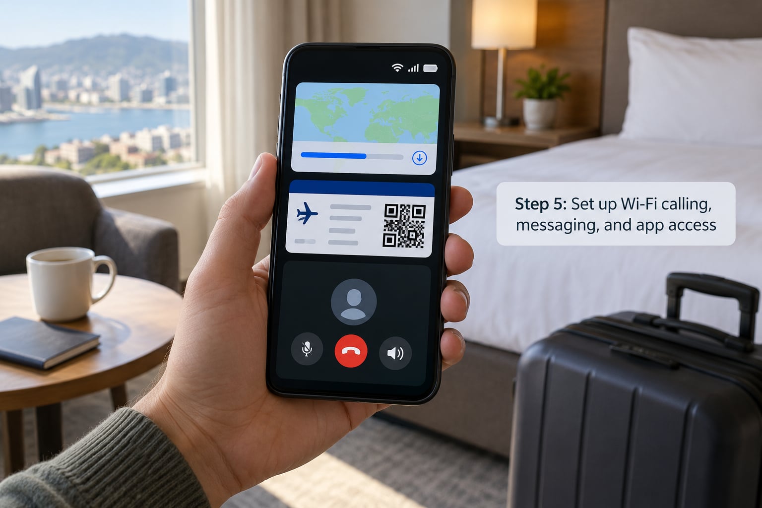 Step 5: Set up Wi-Fi calling, messaging, and app access