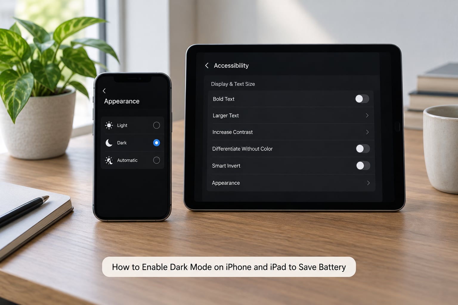 How to Enable Dark Mode on iPhone and iPad to Save Battery
