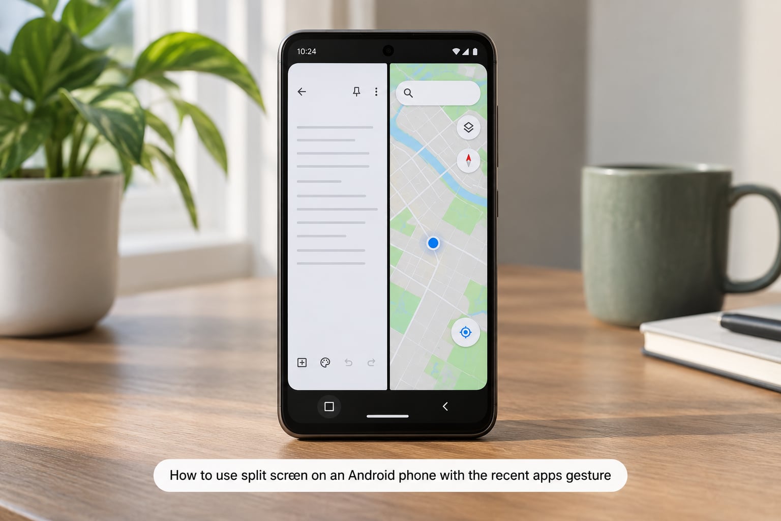 How to use split screen on an Android phone with the recent apps gesture