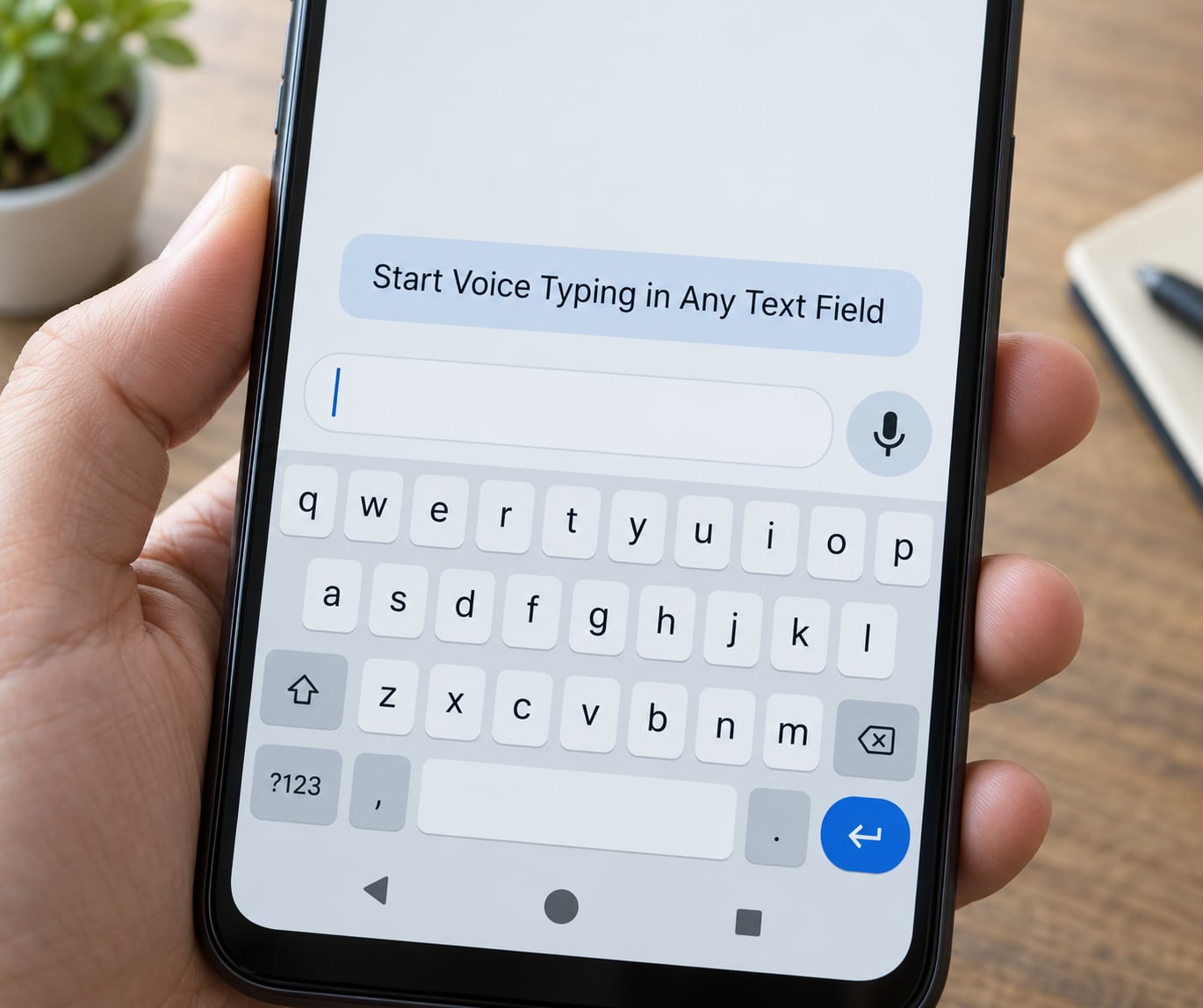 Start Voice Typing in Any Text Field