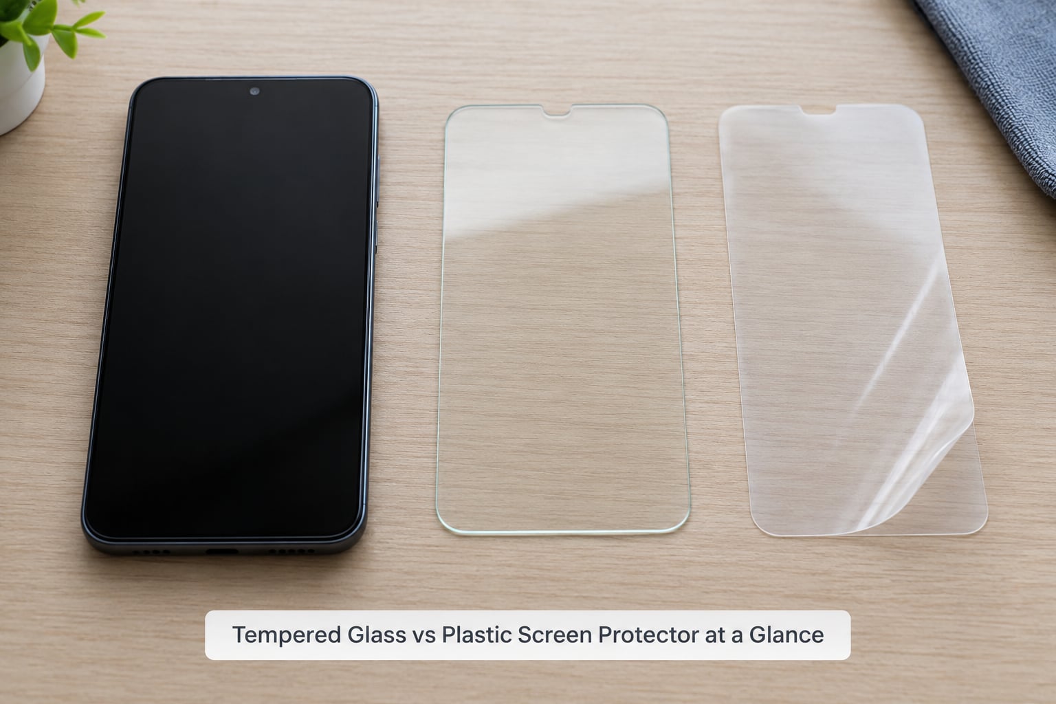 Tempered Glass vs Plastic Screen Protector at a Glance