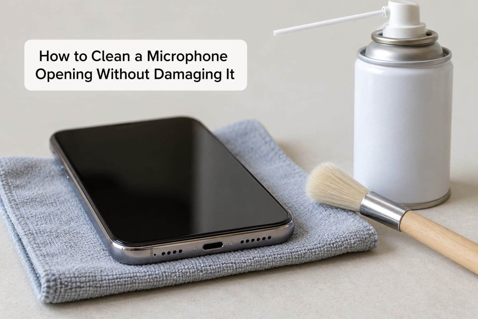 How to Clean a Microphone Opening Without Damaging It