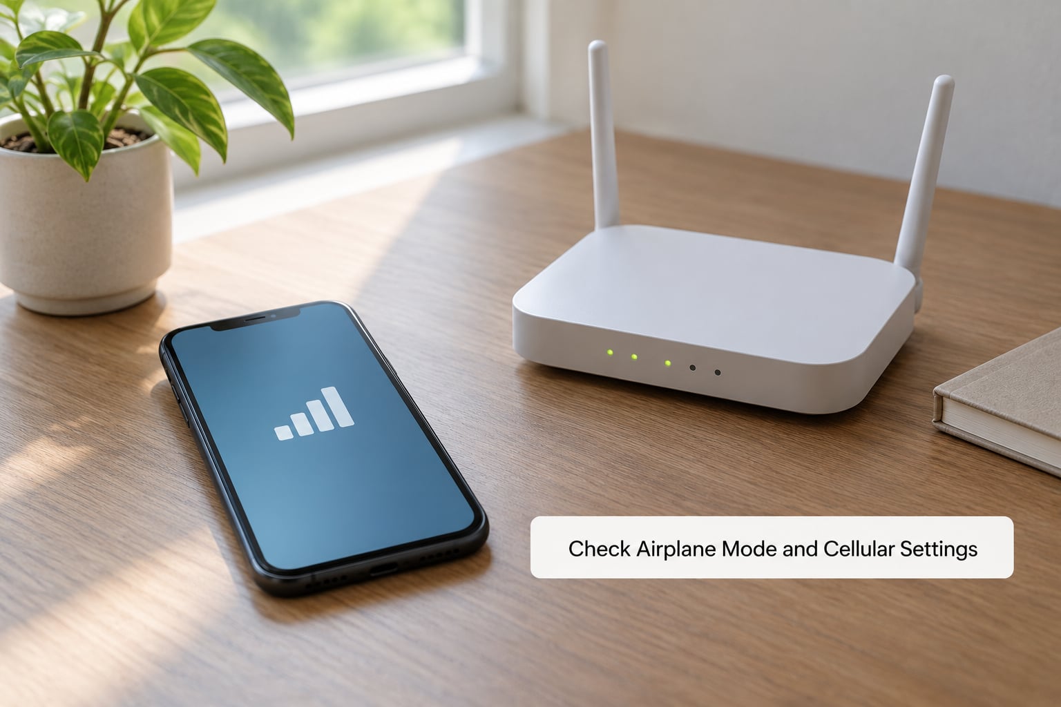 Check Airplane Mode and Cellular Settings